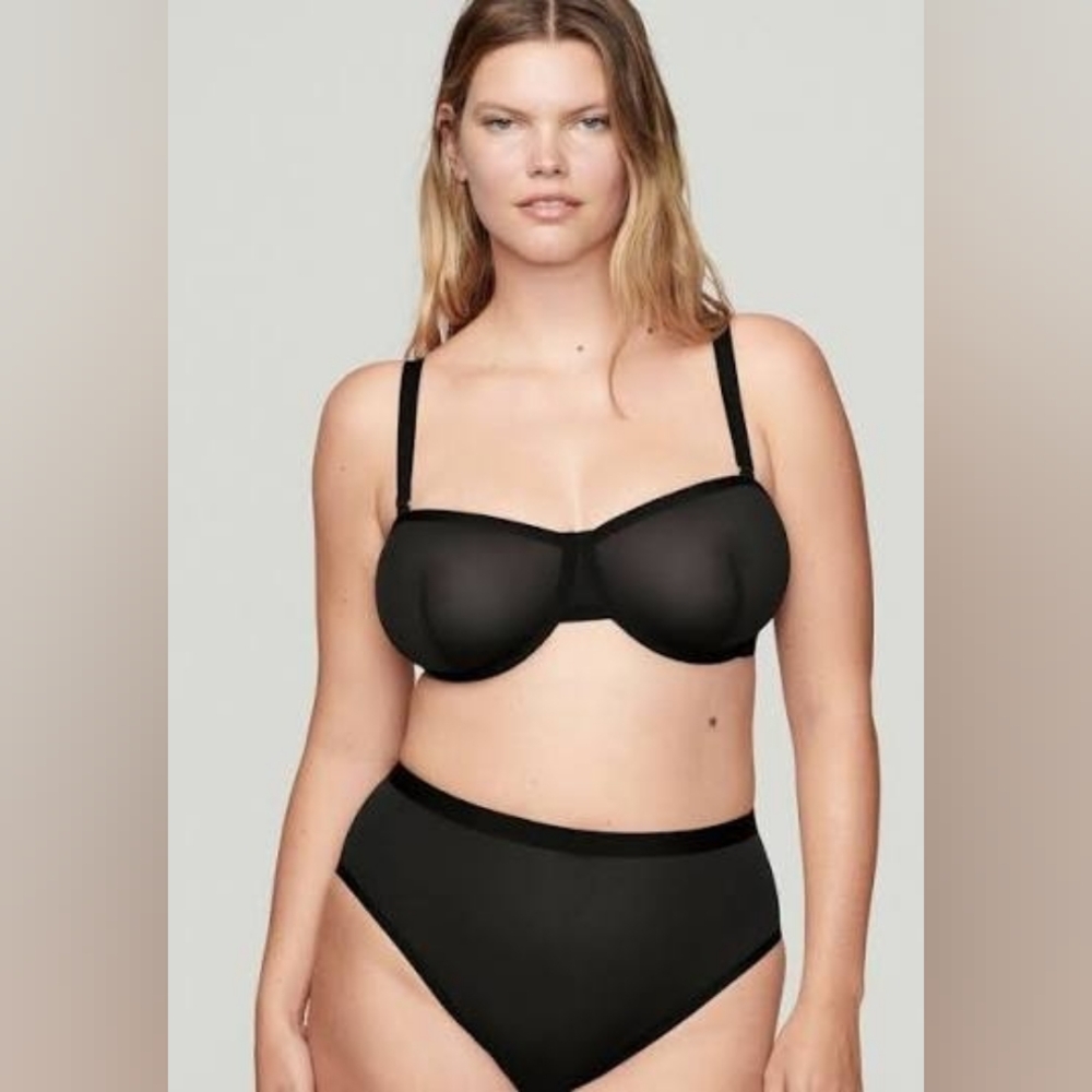 CUUP Bundle Women's Underwire Bra Brown Blue Black Demi 34F